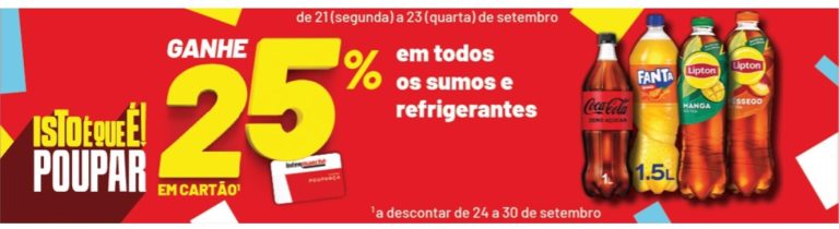 Antevisão Intermarché – Acumulação 25% desconto em cartão de 21 a 23 setembro