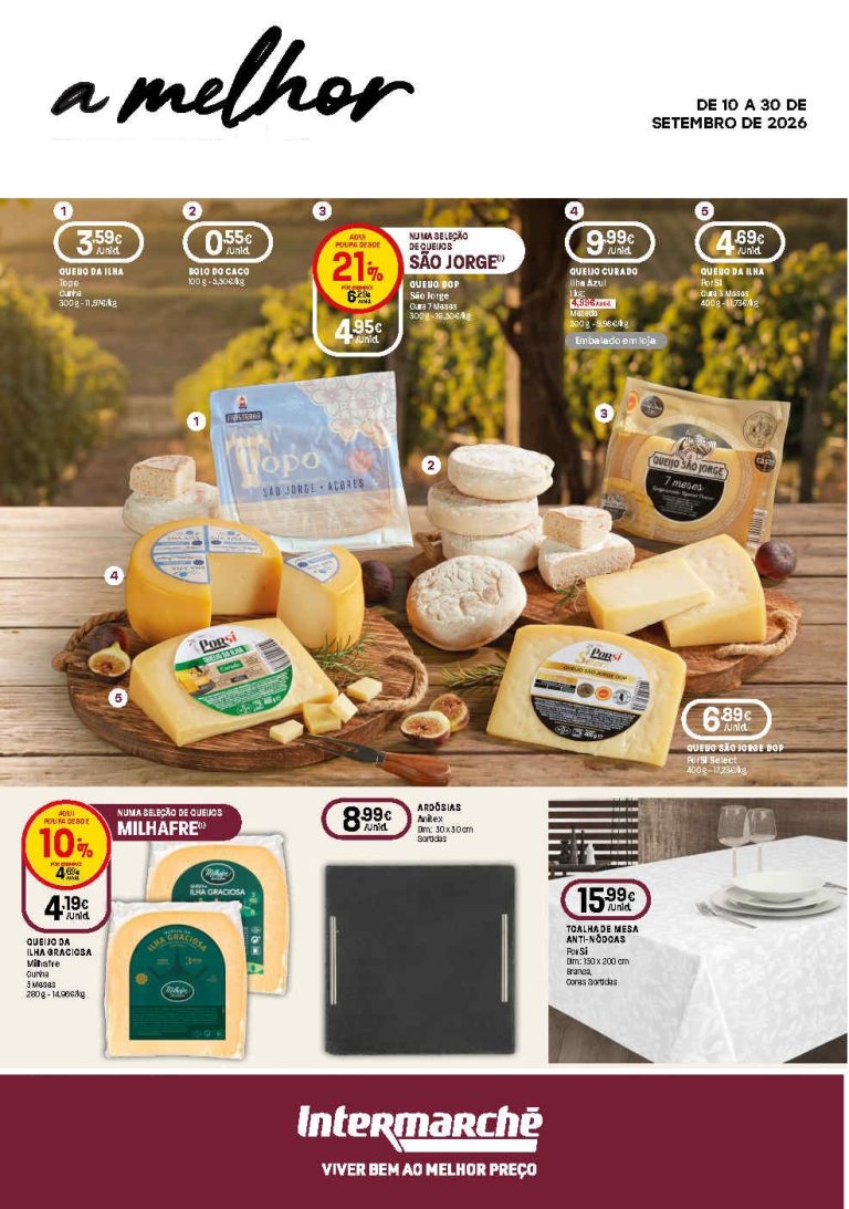 Folheto Intermarché Sabores – Antevisão Promoções 10 a 30 de setembro