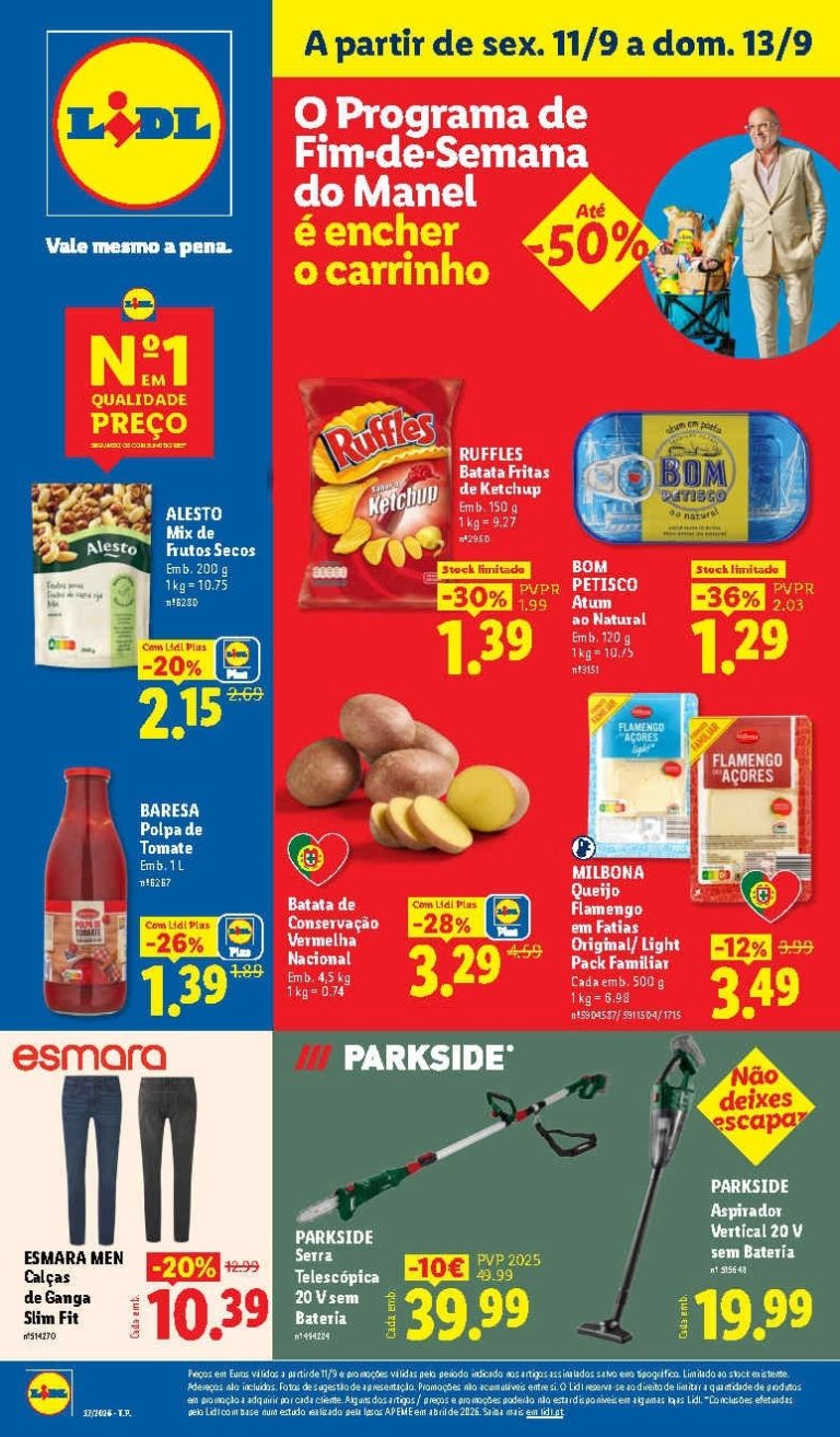 Folheto Lidl – Antevisão Promoções 11 a 13 de setembro