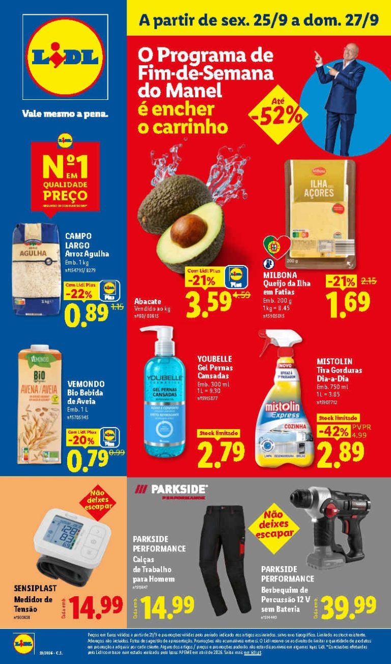 Folheto Lidl – Antevisão Promoções a partir 25 setembro