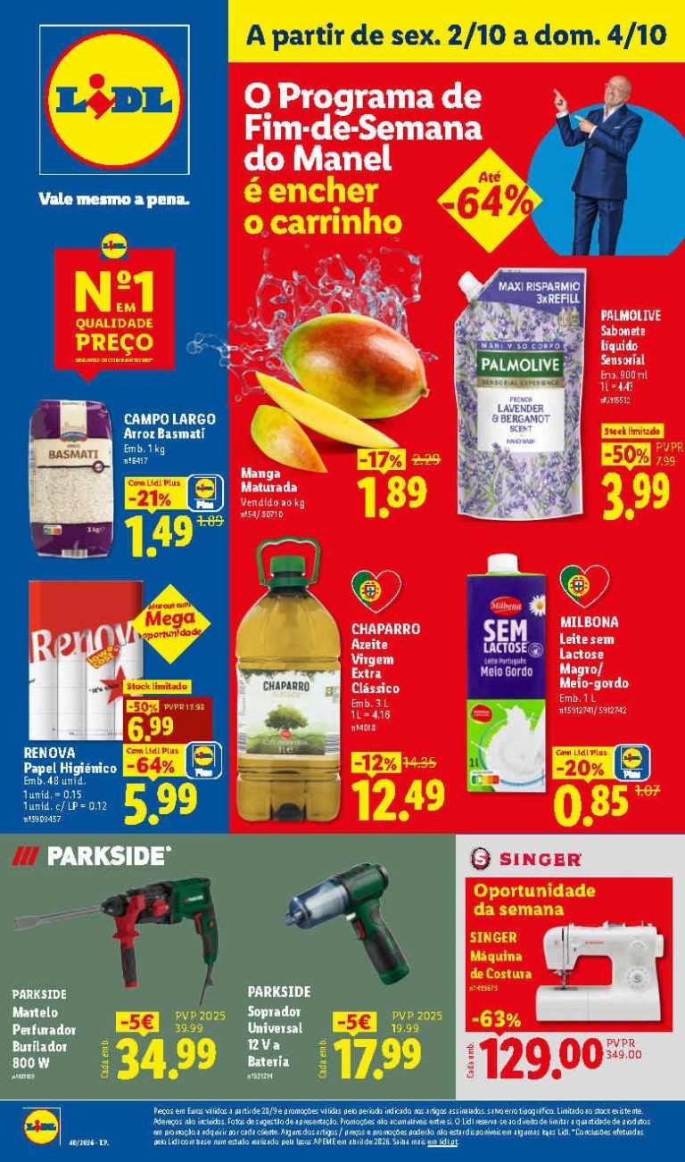 Folheto Lidl – Antevisão Promoções a partir 2 de outubro
