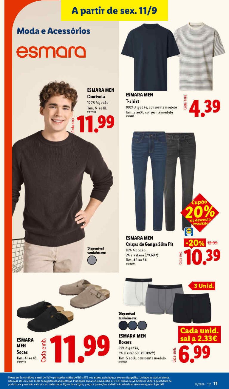 Folheto Lidl Moda – Antevisão Bazar Promoções 11 a 17 de setembro