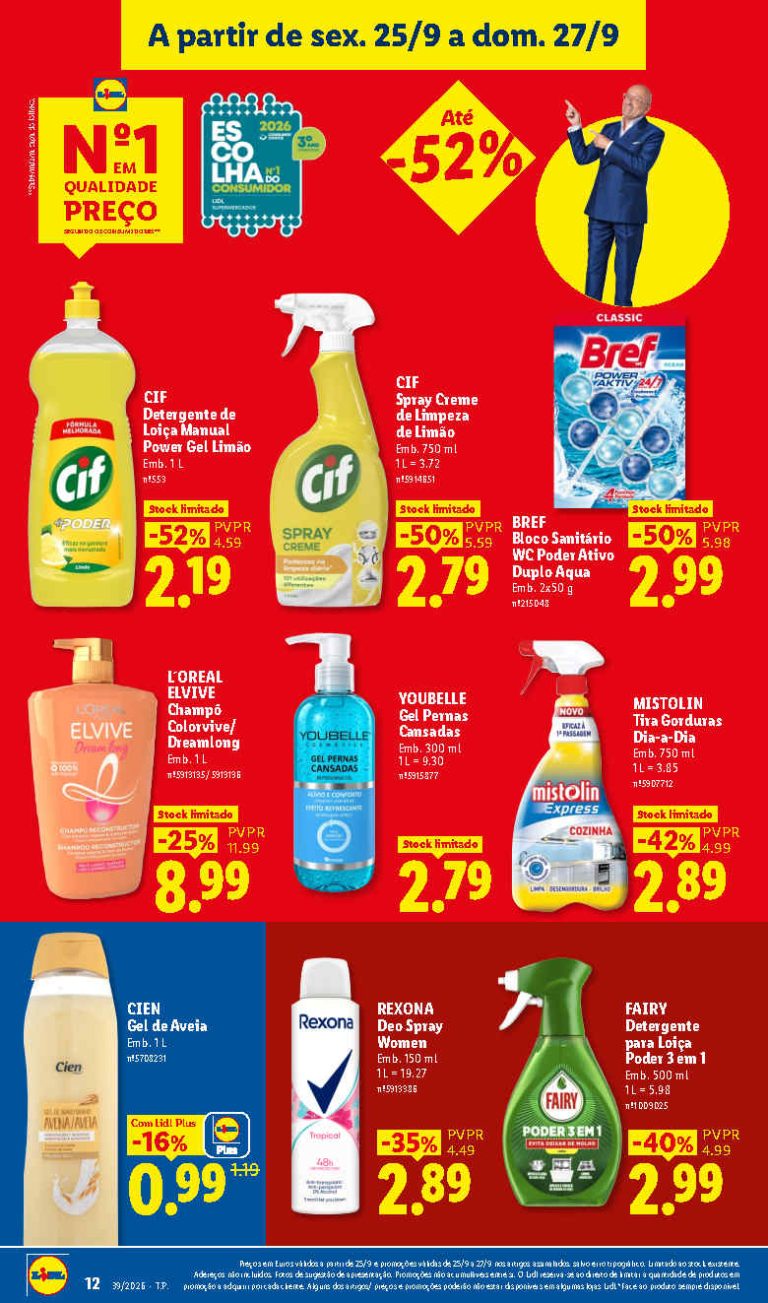 Folheto Lidl Beleza e Limpeza – Antevisão Promoções 25 a 27 de setembro