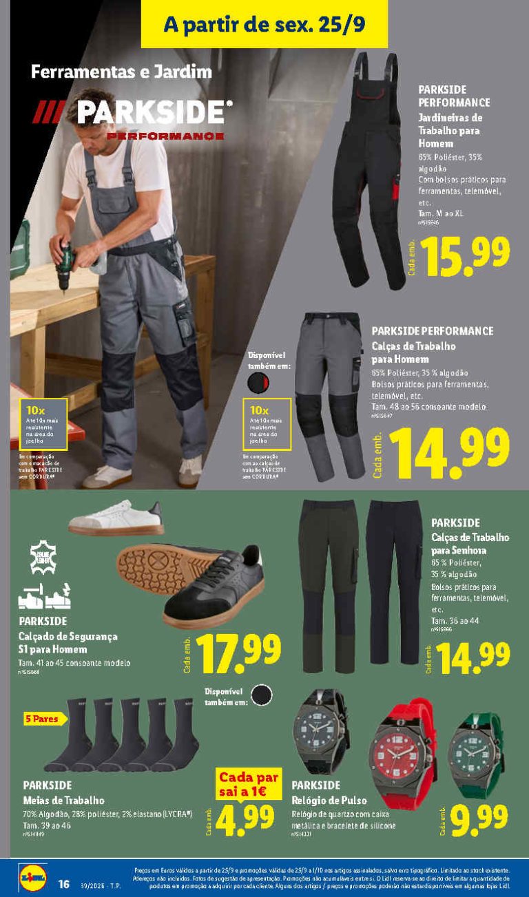 Folheto Lidl Moda – Antevisão Bazar Promoções 25 setembro a 1 outubro