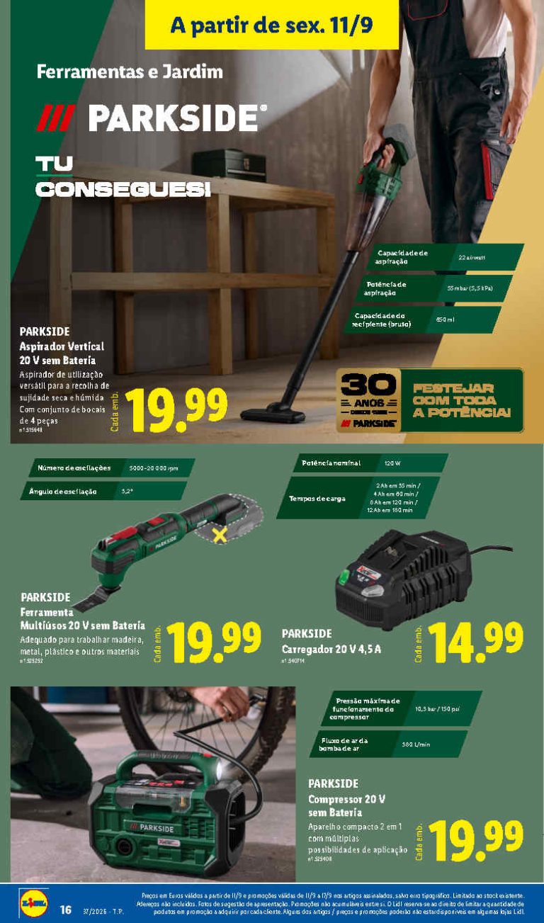 Lidl Destaques – Antevisão Bazar Promoções 11 a 17 de setembro