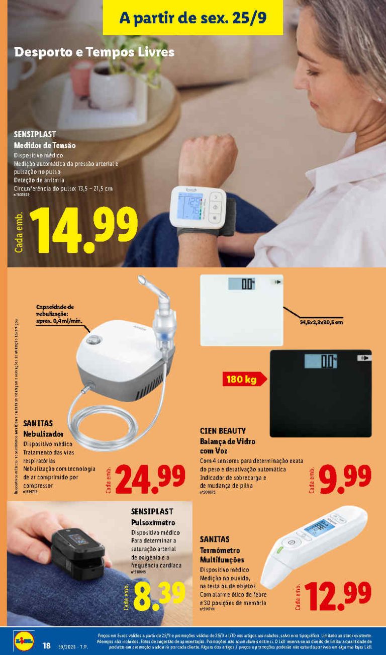 Folheto Lidl Bem Estar – Antevisão Bazar Promoções 25 setembro a 1 outubro