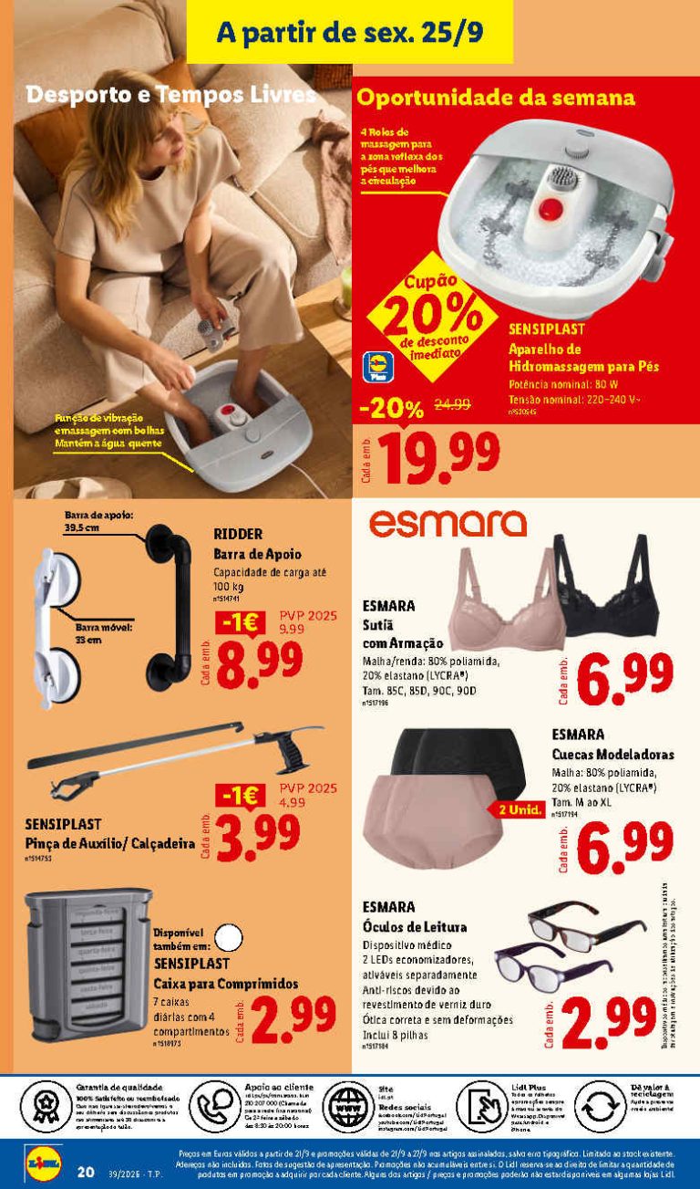 Lidl Destaques – Antevisão Bazar Promoções de 25 setembro a 1 outubro