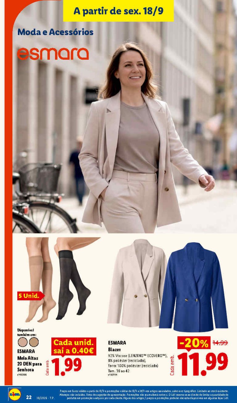 Folheto Lidl Especial Moda – Antevisão Bazar Promoções de 18 a 24 setembro