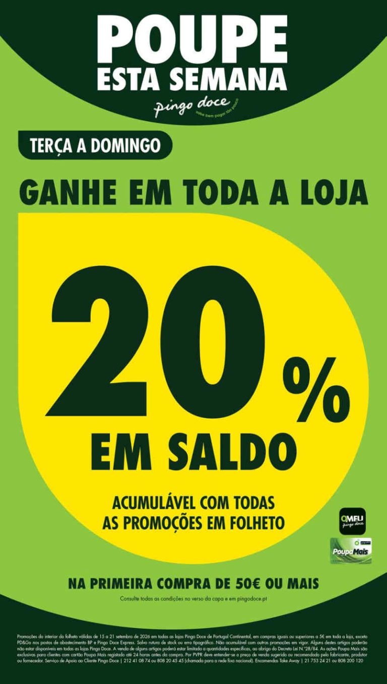 Folheto Pingo Doce Lojas Pequenas – Antevisão Promoções 15 a 21 de setembro