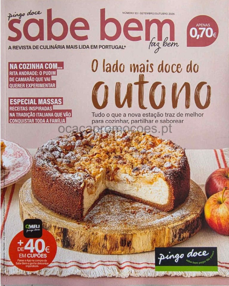 Antevisão Pingo Doce – Vales de desconto Revista Sabe Bem para setembro e outubro