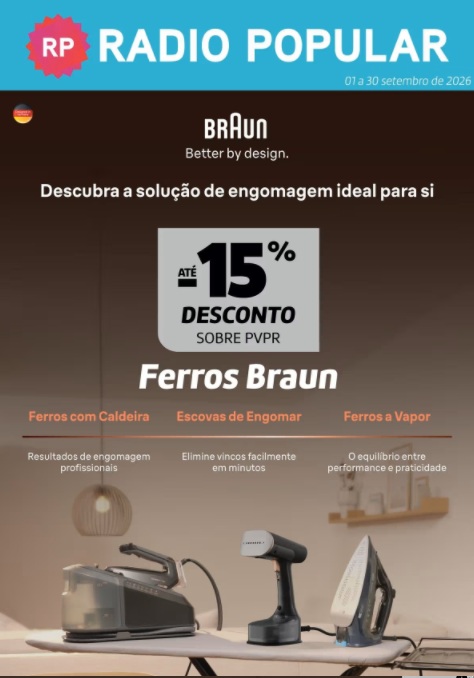 Folheto Rádio Popular Especial Braun – Antevisão Promoções 3 a 30 de setembro
