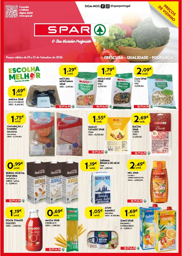 Folheto Spar Açores – Antevisão Promoções 2 a 13 de setembro