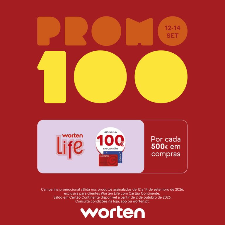 Antevisão Worten – Promoção Promo 100 de 12 a 14 setembro