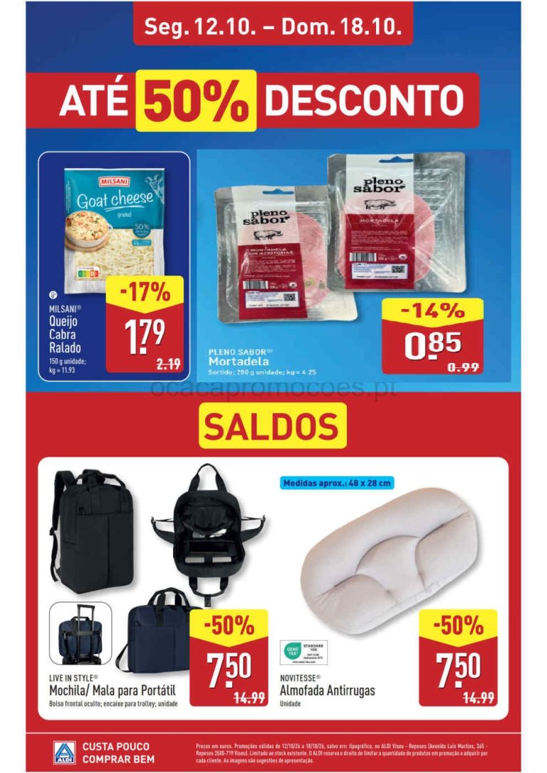 Folheto Aldi Aberturas – Antevisão Promoções Viseu de 12 a 18 outubro