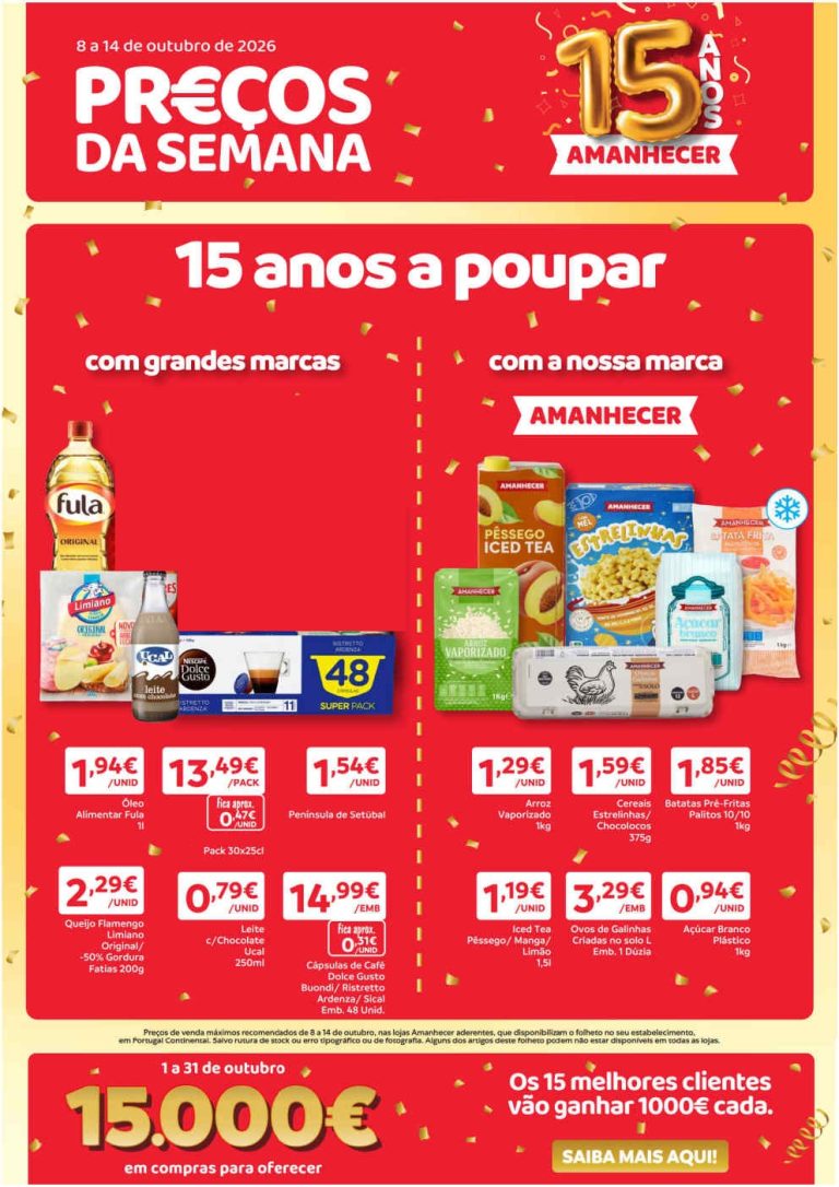 Folheto Amanhecer – Antevisão Promoções de 8 a 14 outubro