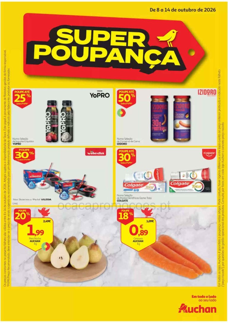 Folheto Auchan – Antevisão Promoções de 8 a 14 outubro