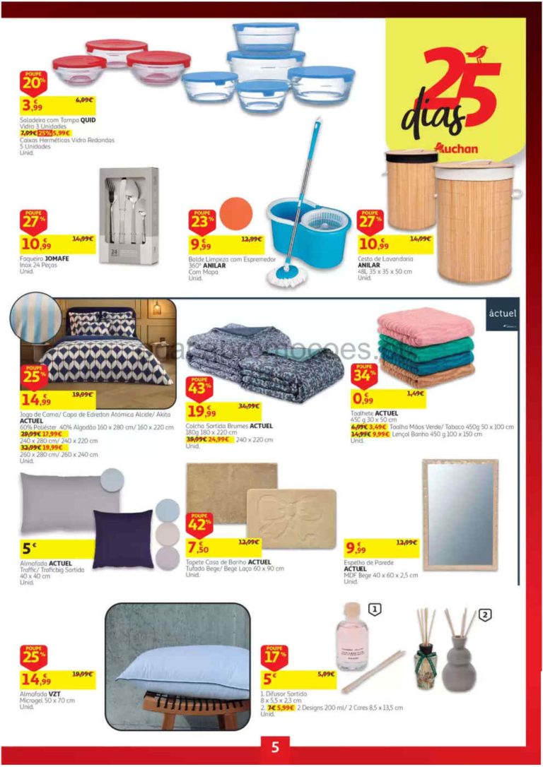 Folheto Auchan Bazar 25 Dias – Antevisão Promoções 7 a 19 de outubro