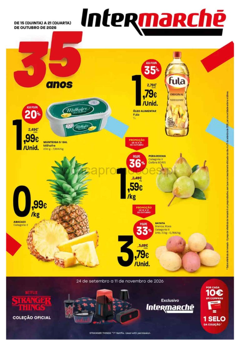 Folheto Intermarché Lojas Pequenas – Antevisão Promoções 15 a 21 de outubro