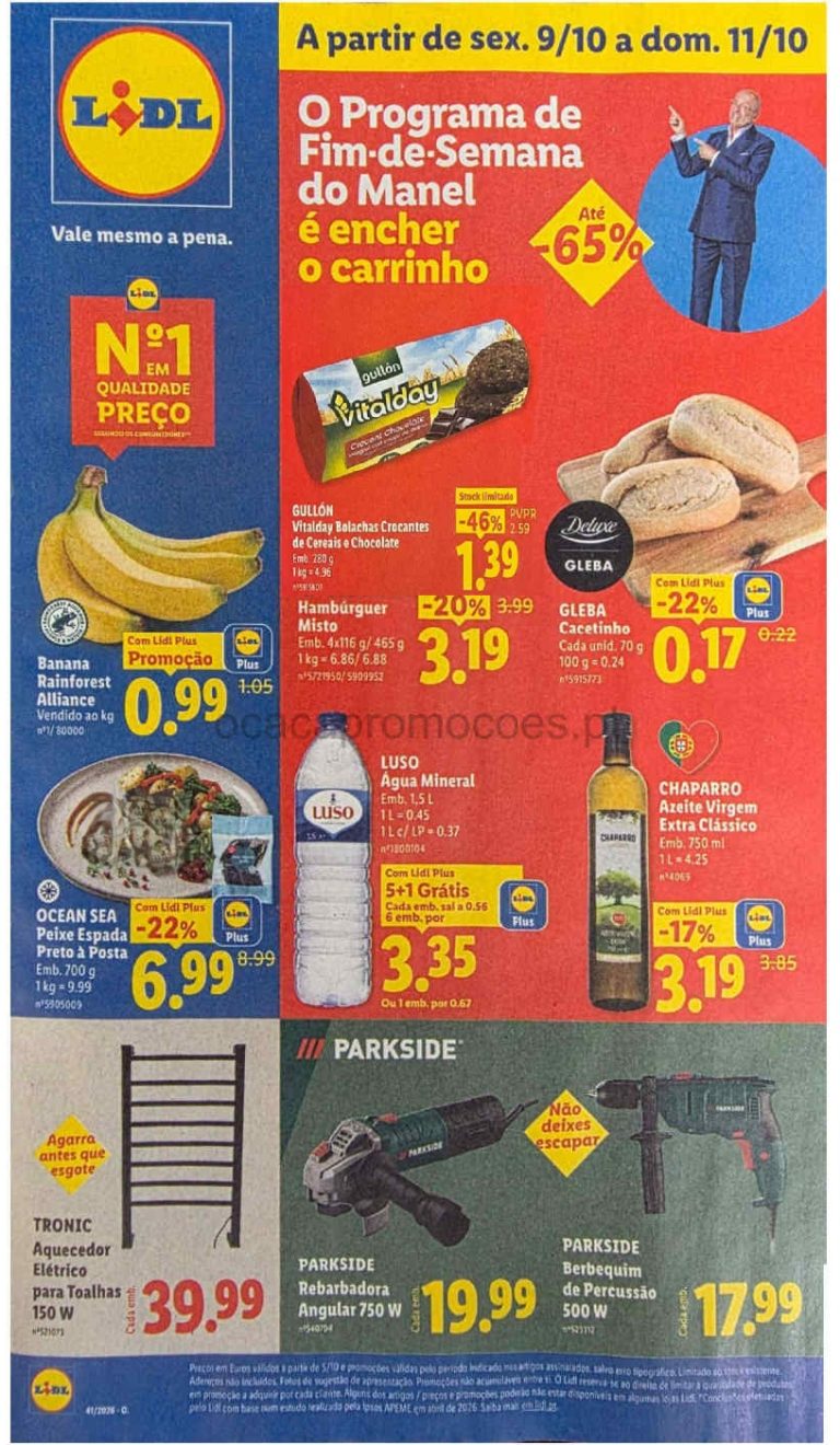 Folheto Lidl – Antevisão Promoções a partir de 9 outubro