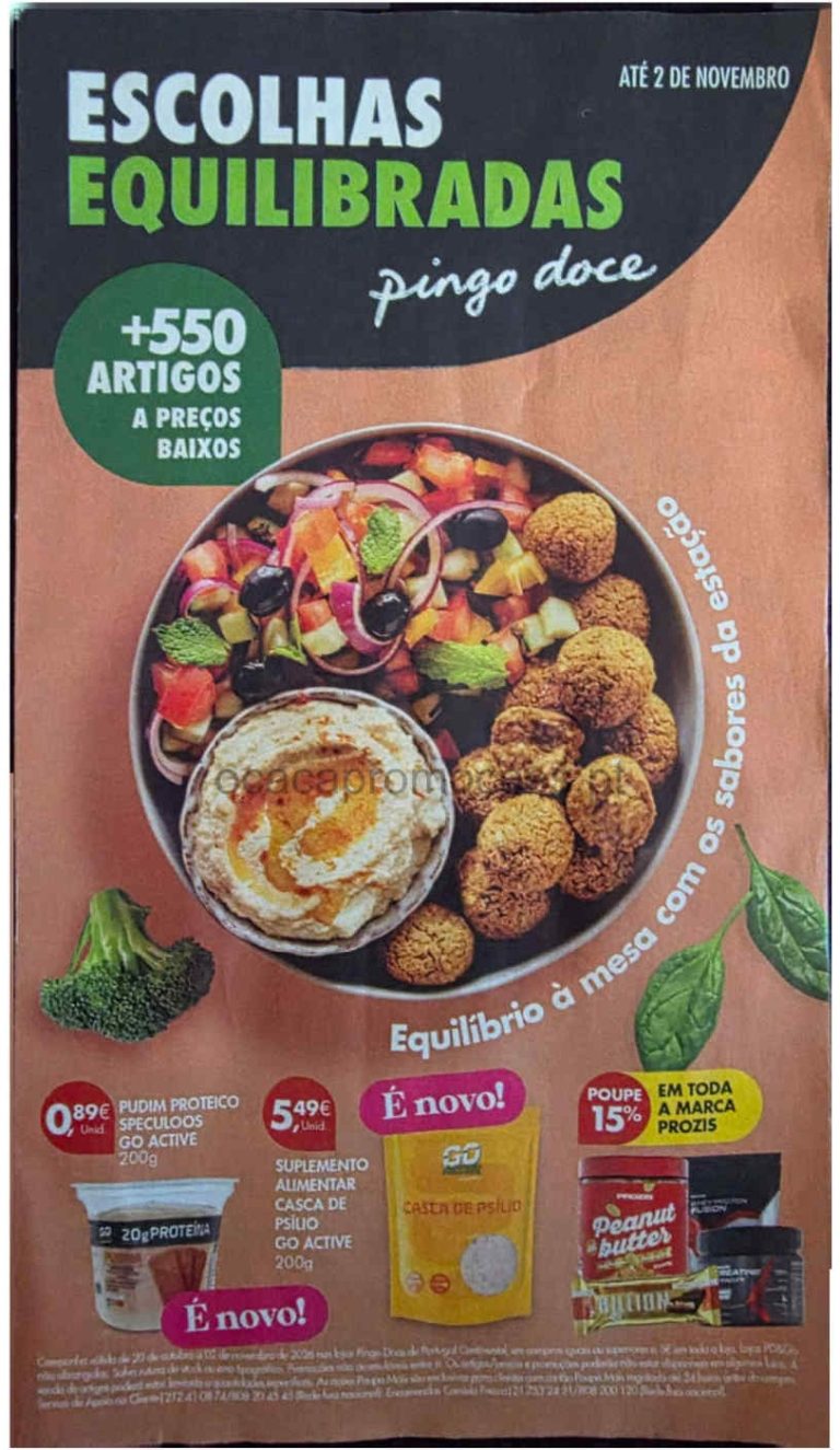 Folheto Pingo Doce Escolhas Equilibradas – Antevisão Promoções 20 outubro a 2 novembro