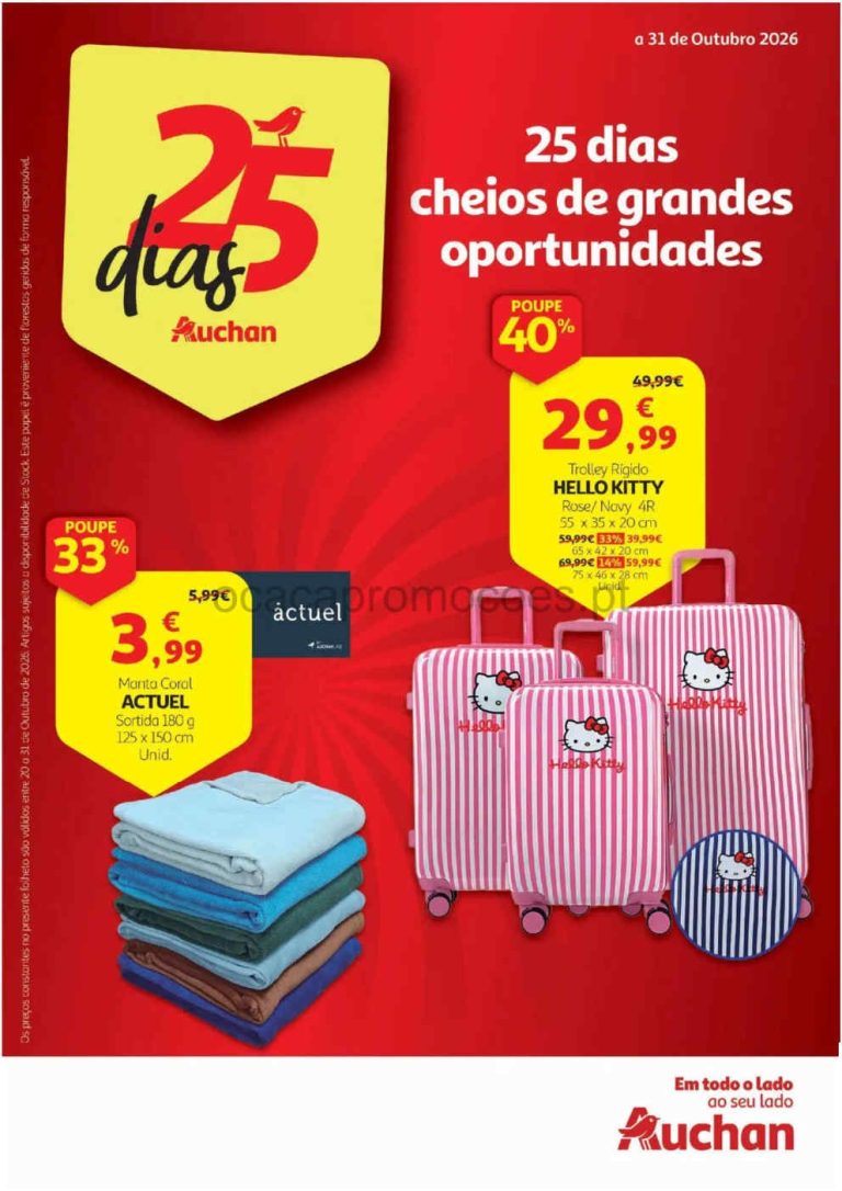 Folheto Auchan 25 Dias – Antevisão Promoções 22 a 31 de outubro
