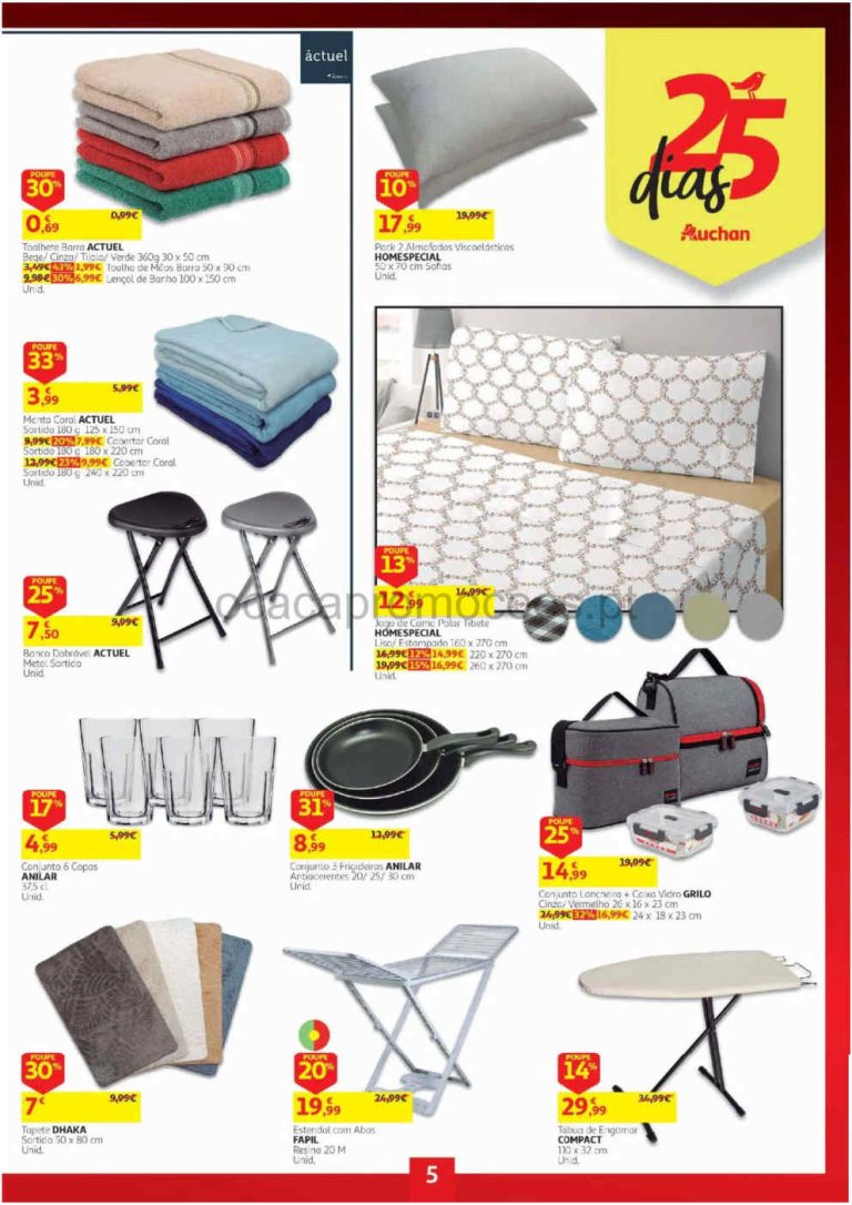 Folheto Auchan Bazar 25 Dias – Antevisão Promoções 23 a 31 de outubro