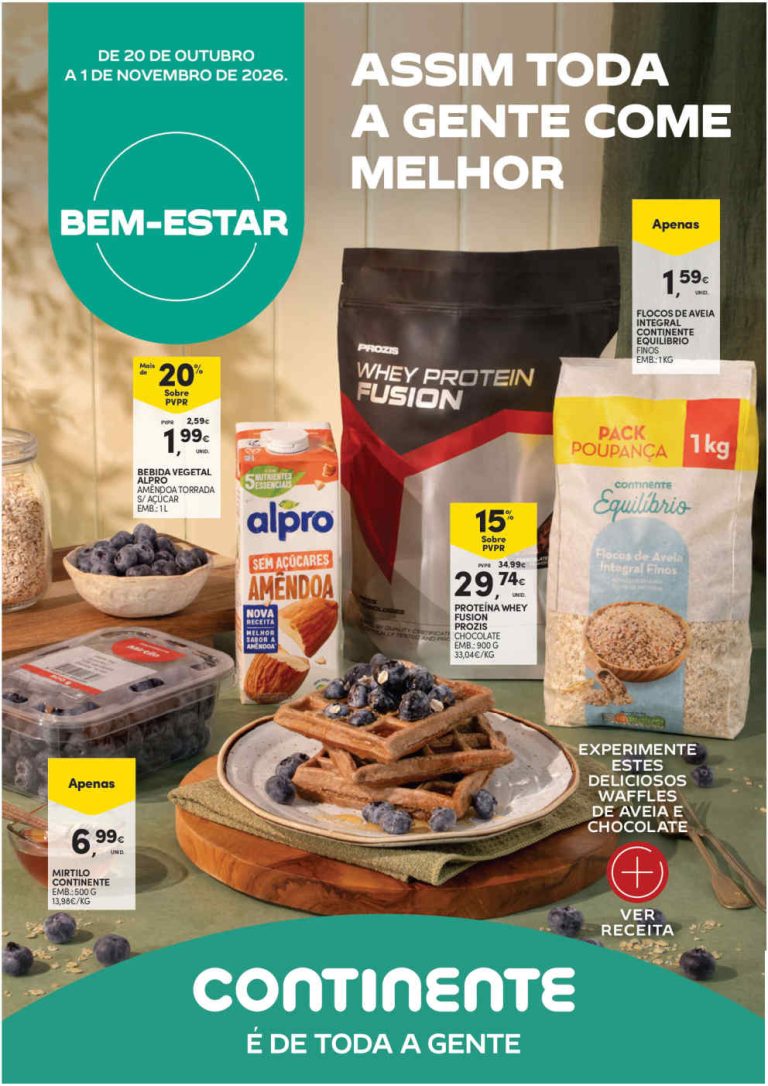 Folheto Continente Vida Saudável – Antevisão Promoções 20 outubro a 1 novembro