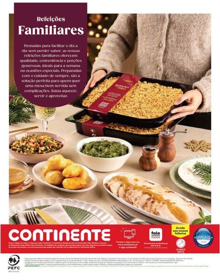 Folheto Continente Natal – Antevisão Promoções de 27 outubro a 31 dezembro