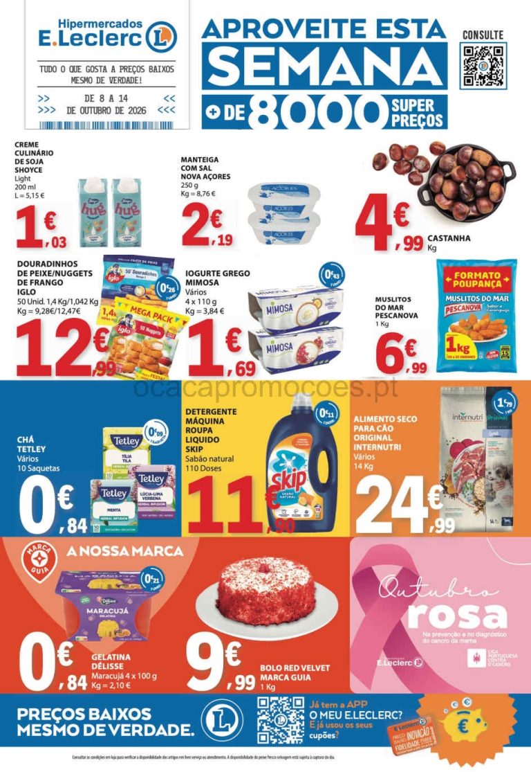 Folheto E Leclerc – Antevisão Promoções 8 a 14 de outubro