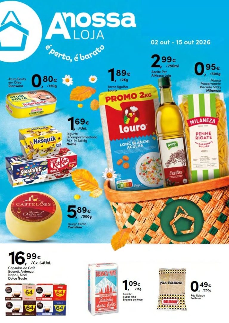 Folheto A Nossa Loja – Antevisão Promoções 2 a 15 de outubro