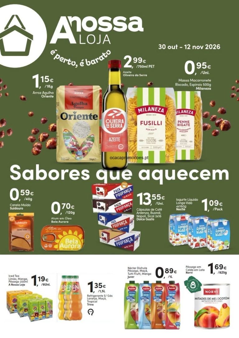 Folheto A Nossa Loja – Antevisão Promoções 30 outubro a 12 novembro