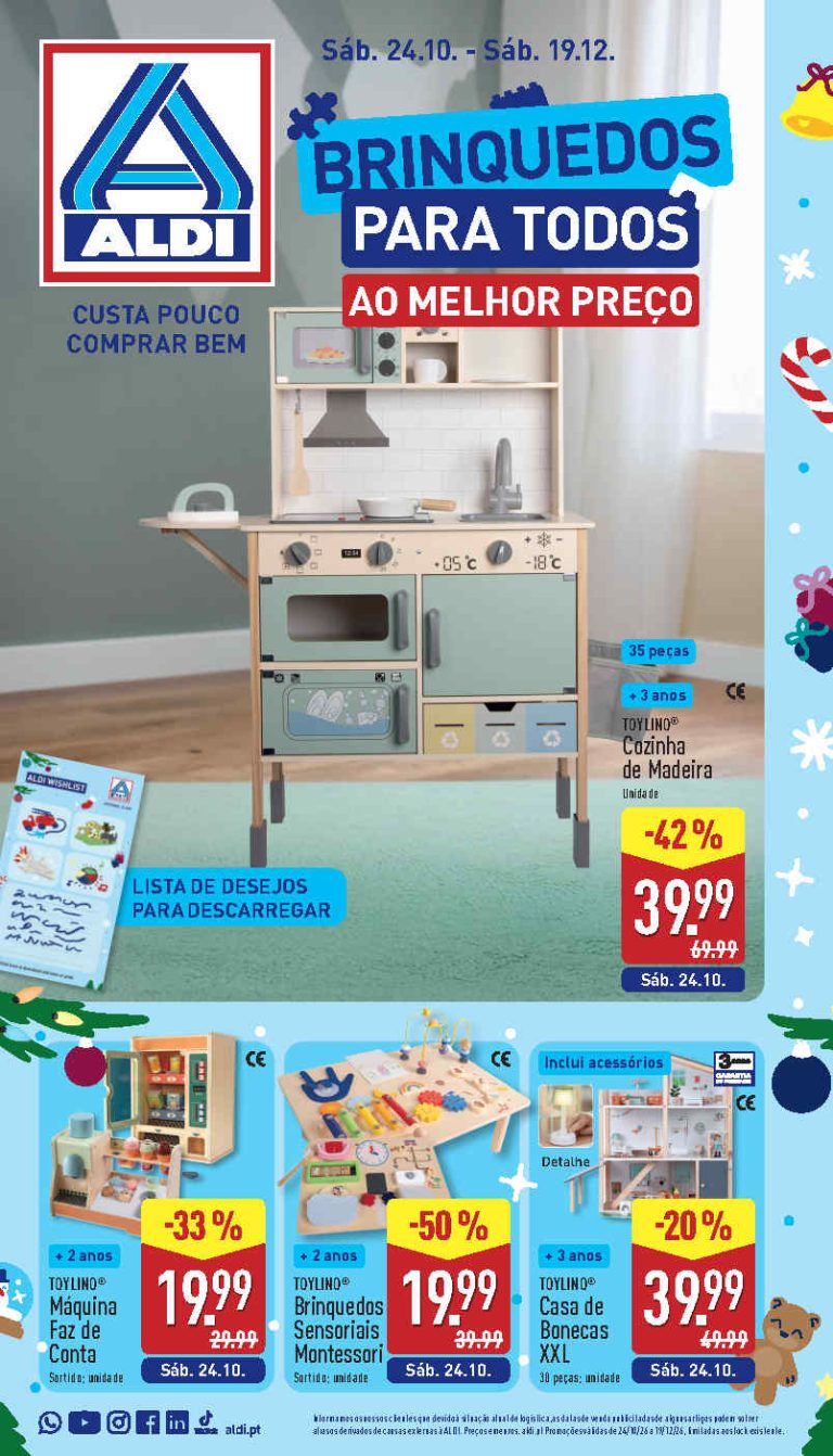 Folheto Aldi Brinquedos Natal – Antevisão Promoções 24 outubro a 19 dezembro