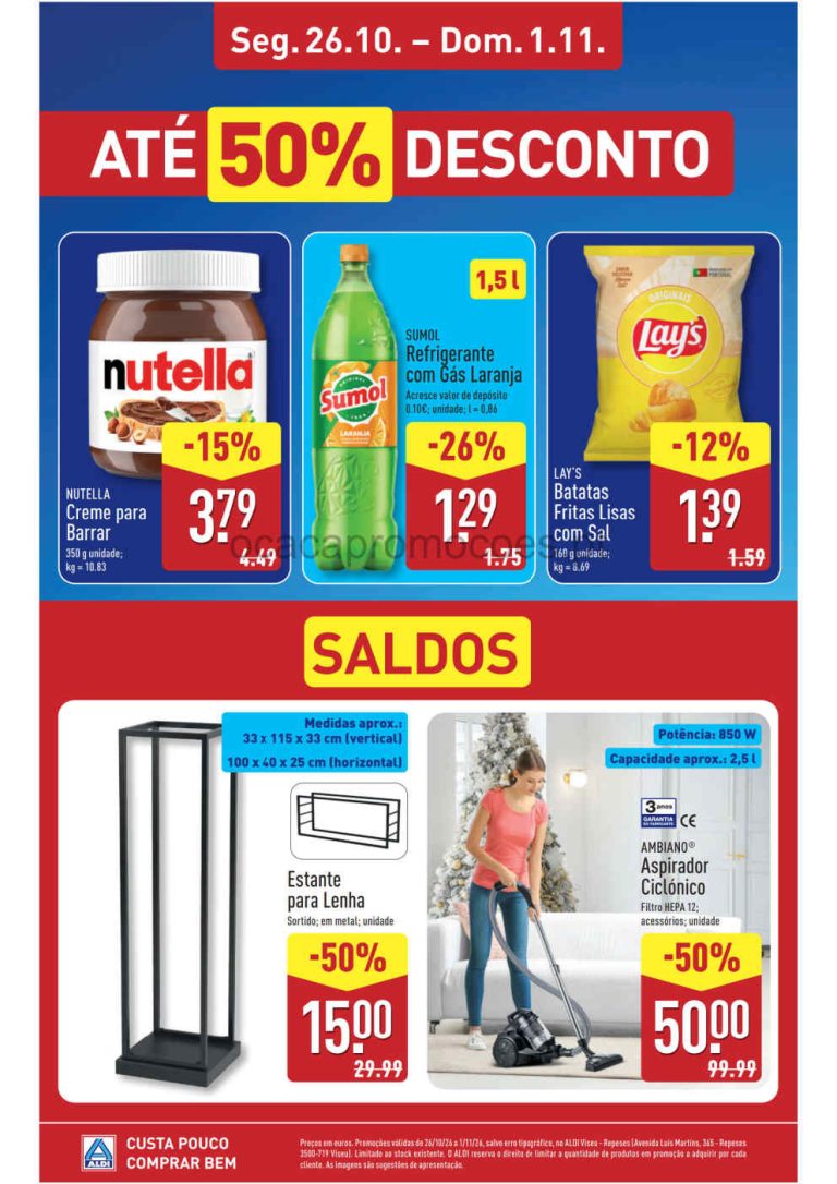 Folheto Aldi Aberturas – Antevisão Promoções Viseu de 26 outubro a 1 novembro