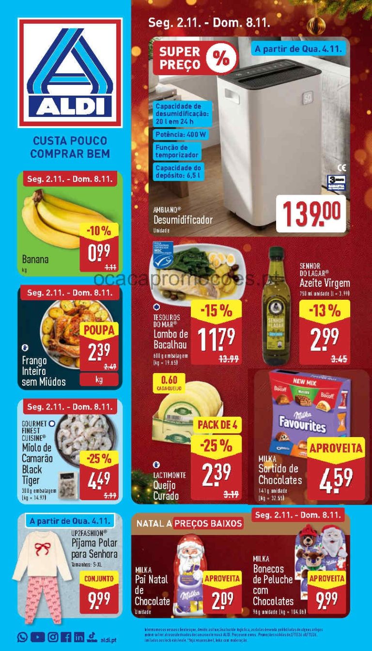 Folheto Aldi – Antevisão Promoções 2 a 8 de novembro