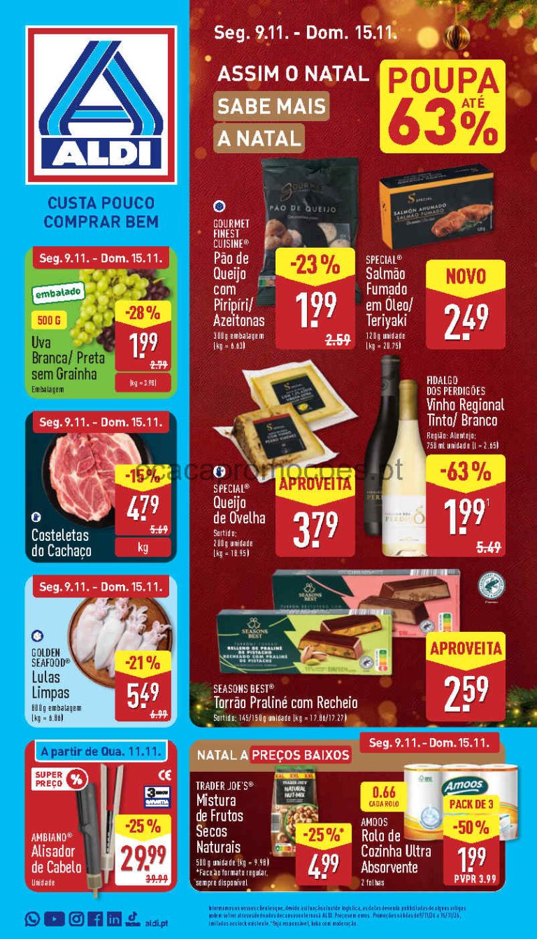 Folheto Aldi – Antevisão Promoções 9 a 15 de novembro