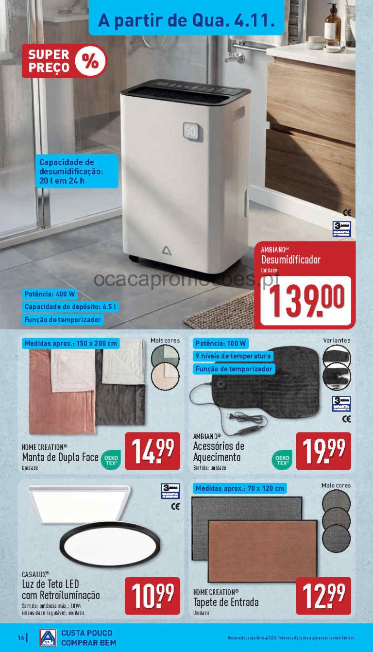 Folheto Aldi Bazar – Antevisão Promoções 4 a 8 de novembro