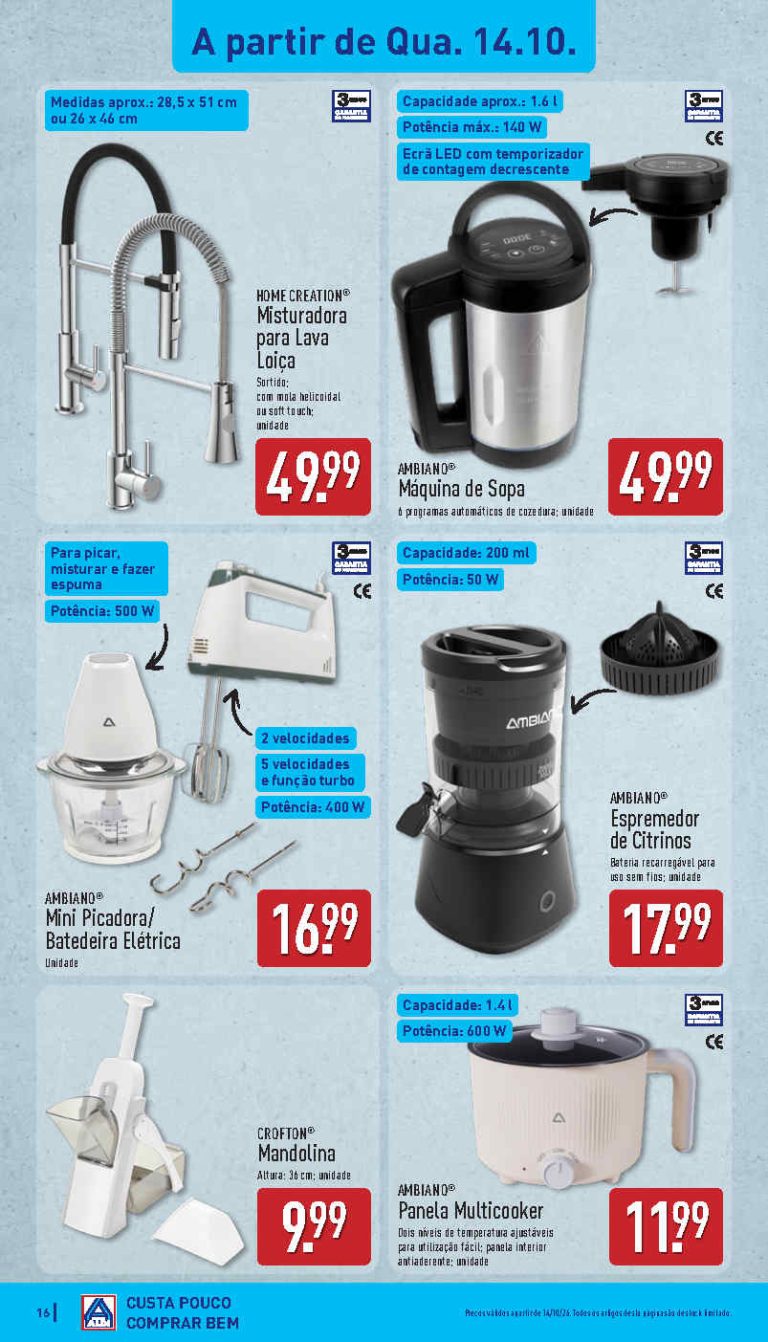 Folheto Aldi Bazar – Antevisão Promoções 14 a 18 de outubro