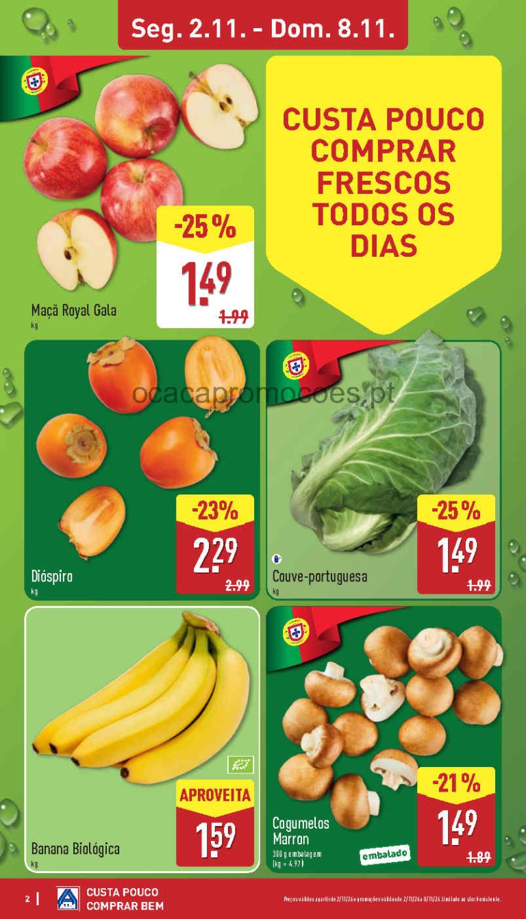 Folheto Aldi Frescos – Antevisão Promoções 2 a 8 de novembro