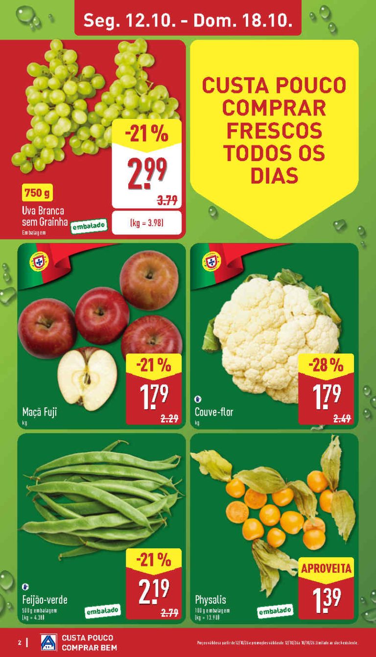 Folheto Aldi Frescos – Antevisão Promoções 12 a 18 de outubro