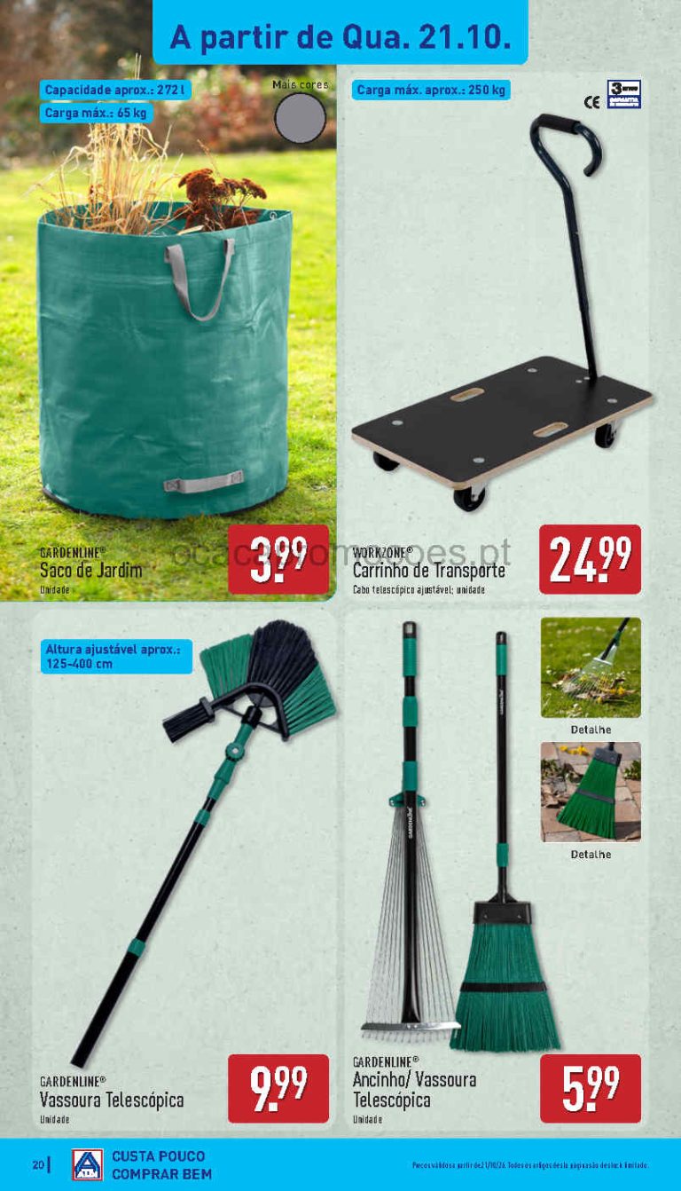 Folheto Aldi Ar Livre – Antevisão Bazar Promoções 21 a 25 de outubro