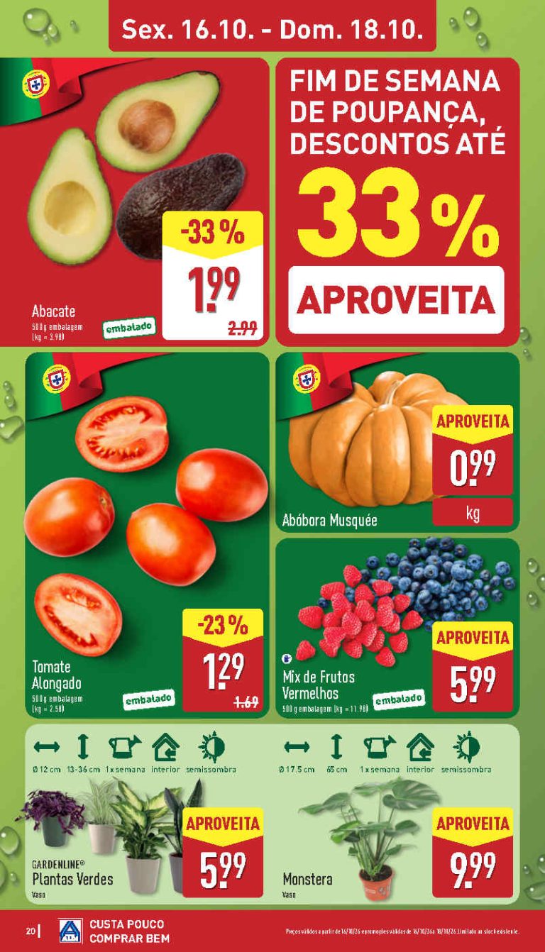 Folheto Aldi Frescos – Antevisão Promoções 16 a 25 de outubro