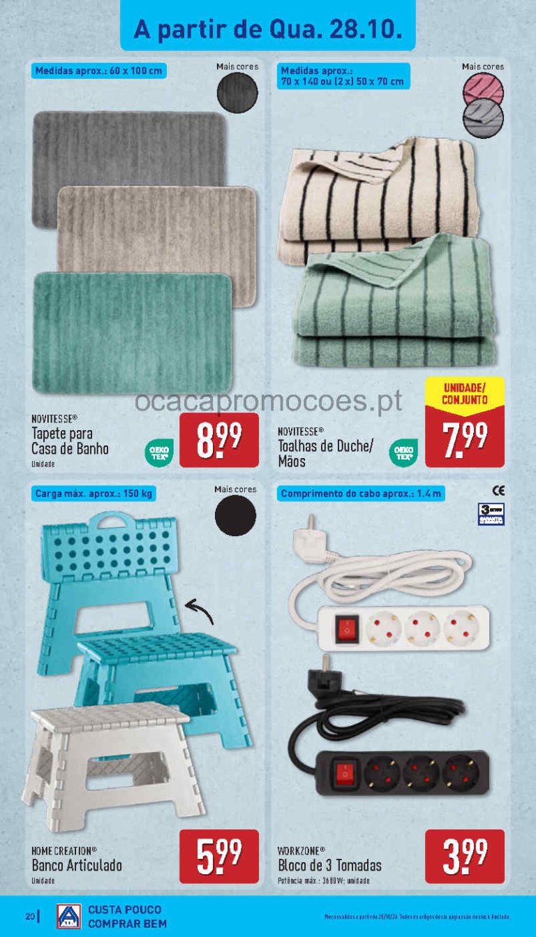 Folheto Aldi Bazar – Antevisão Promoções de 28 outubro a 1 novembro