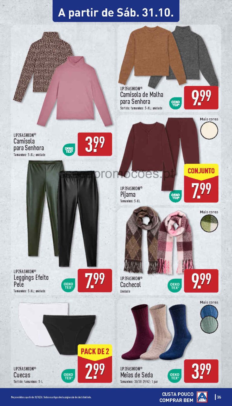 Folheto Aldi Moda – Antevisão Bazar Promoções de 31 outubro a 1 novembro