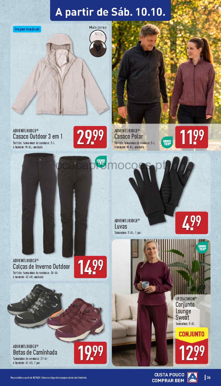 Folheto Aldi Moda – Antevisão Bazar Promoções 10 a 11 de outubro