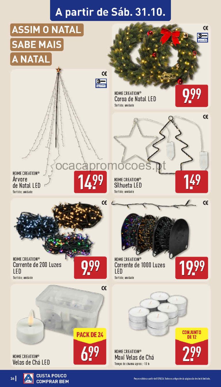 Folheto Aldi Natal – Antevisão Bazar Promoções de 31 outubro a 1 novembro