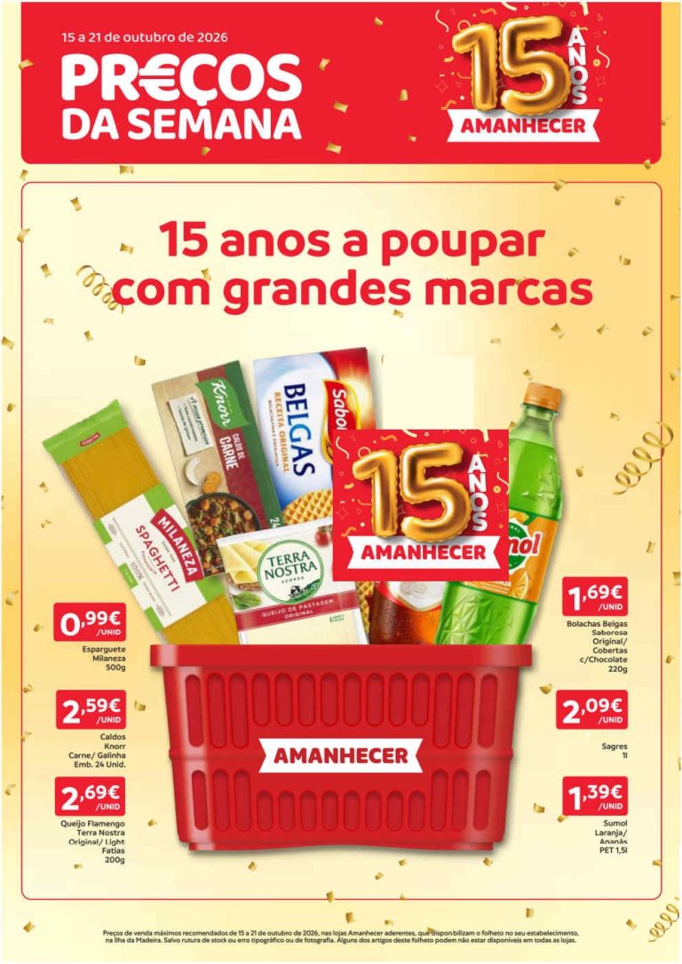 Folheto Amanhecer Madeira – Antevisão Promoções 15 a 21 de outubro
