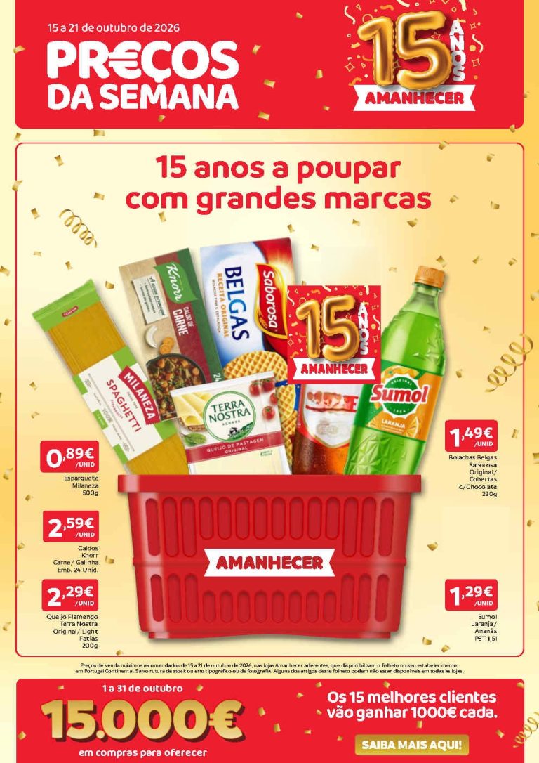 Folheto Amanhecer – Antevisão Promoções 15 a 21 de outubro