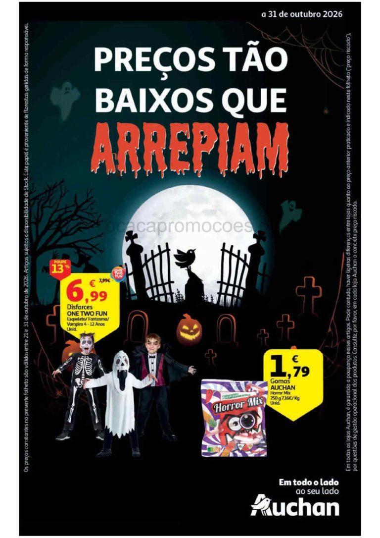 Folheto Auchan – Antevisão Promoções 22 a 31 de outubro