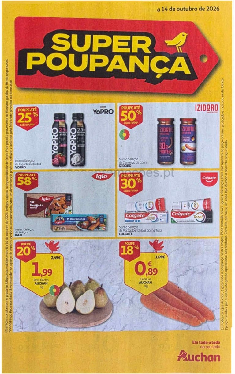Folheto Auchan Super – Antevisão Promoções de 10 a 14 de outubro