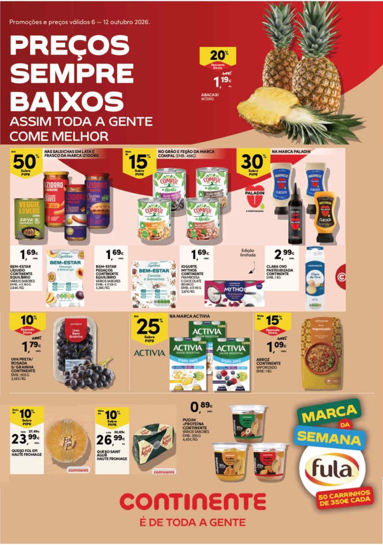 Folheto Continente Bom Dia – Antevisão Promoções 6 a 12 de outubro